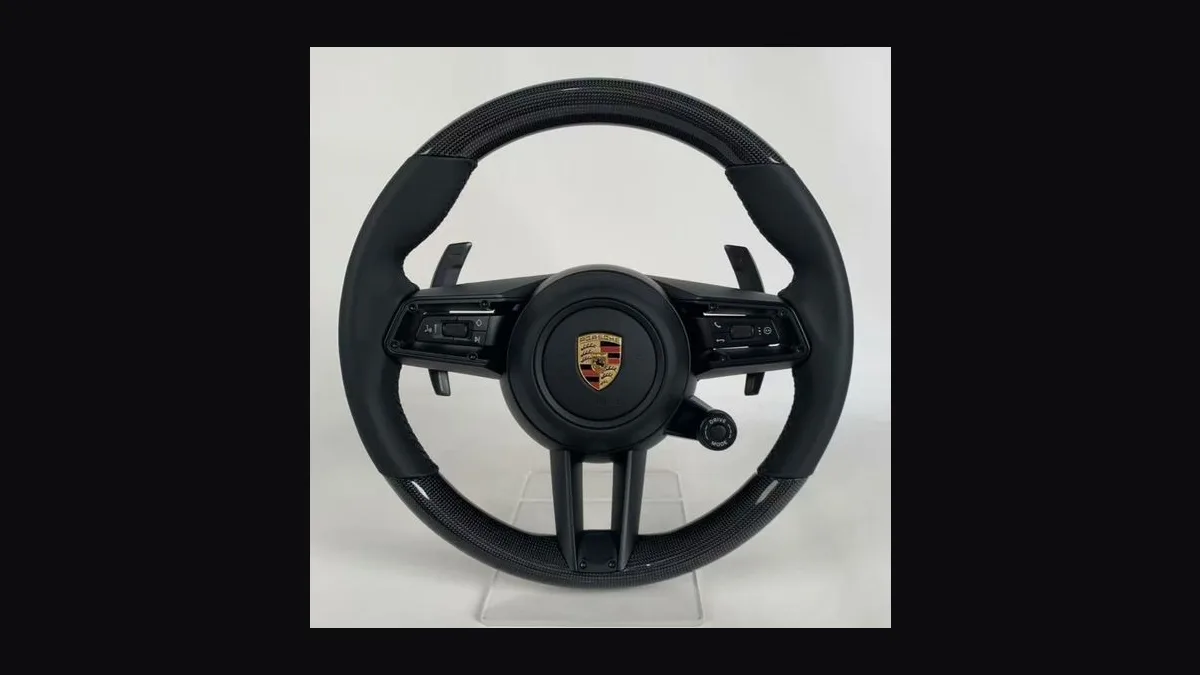 Porsche 991 Gloss Carbon Fiber Wheel — Custom Steering Wheel