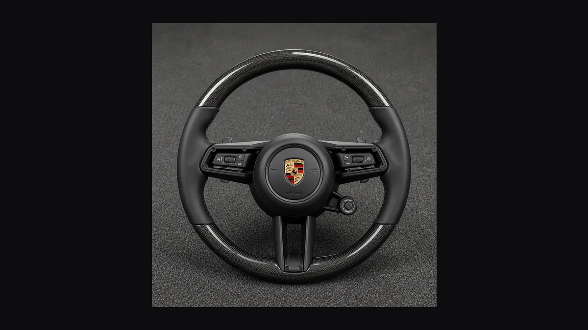 Custom Porsche 911 992 Series Real Carbon Fiber Steering Wheel 2004 2026