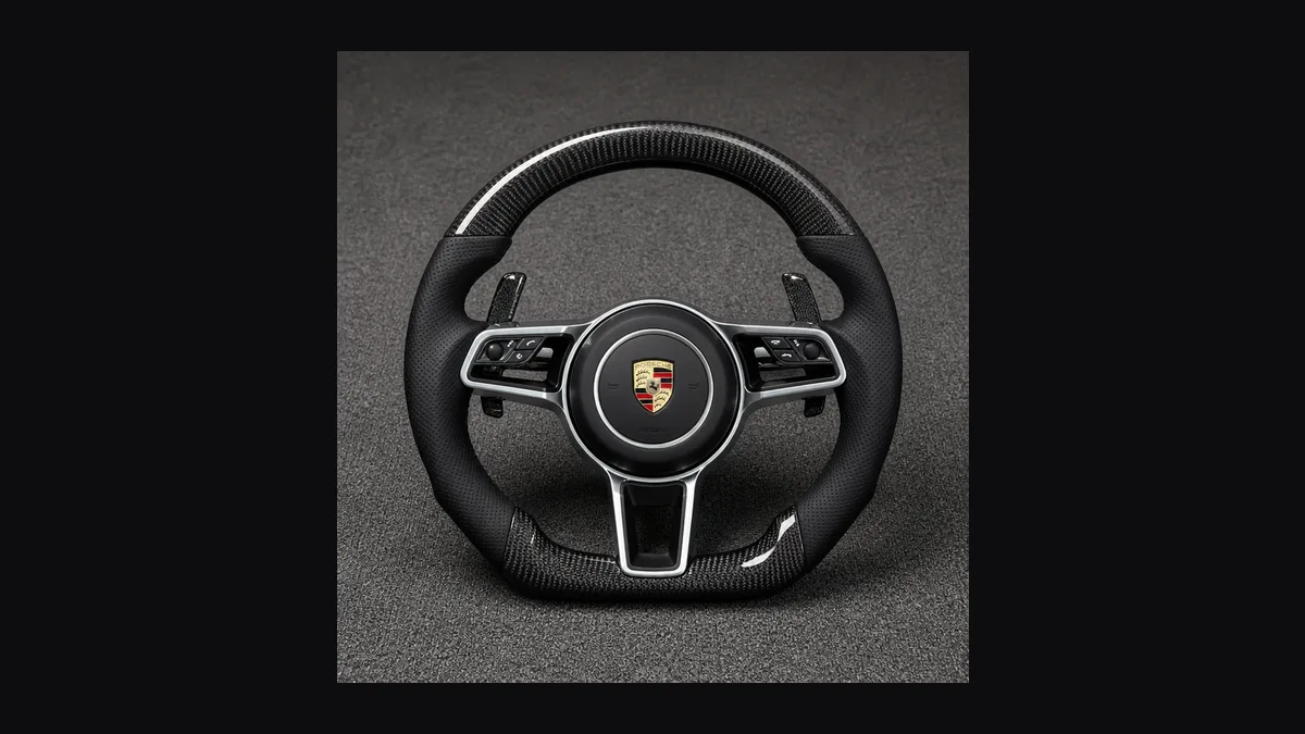 Custom Porsche Macan 95B XAB Series Real Carbon Fiber Steering Wheel 2002 2026